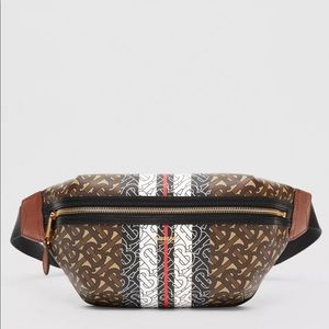 Authentic Burberry Monogram Stripe Print Sonny Bum Bag
